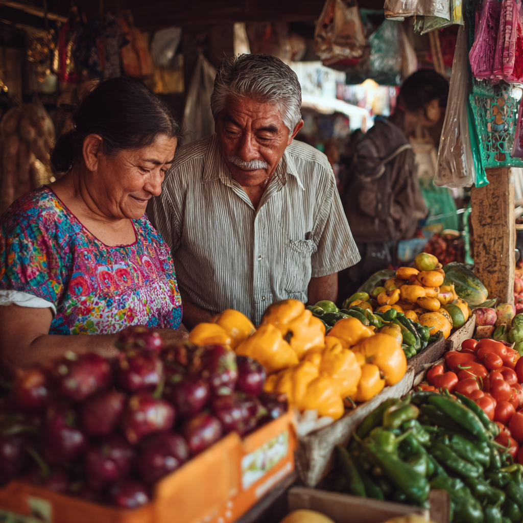 Ingredientes frescos mexicanos organizados en mesa de madera
